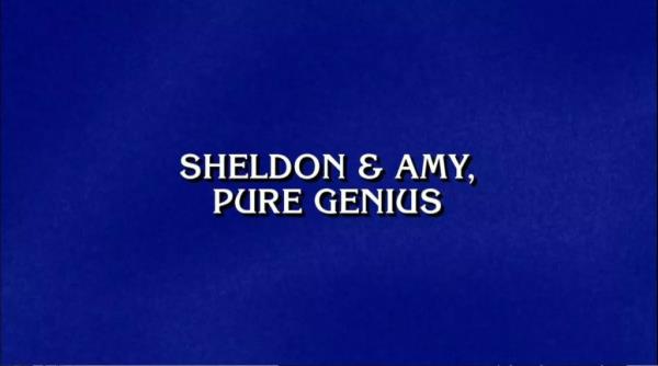 A clue for "The Big Bang Theory" on "Jeopardy!"