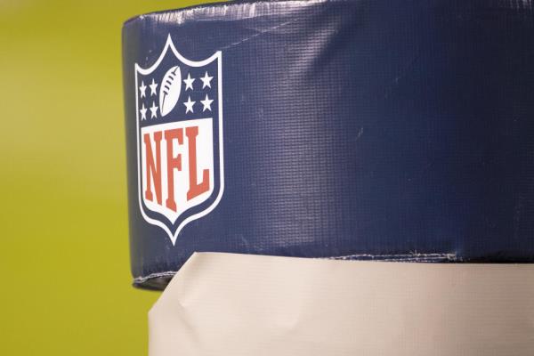 PHILADELPHIA, PA - NOVEMBER 01: A detailed view of the NFL logo shield on the goalpost during the game between the Dallas Cowboys and Philadelphia Eagles at Lincoln Financial Field on November 1, 2020 in Philadelphia, Pennsylvania. (Photo by Mitchell Leff/Getty Images)